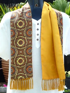 Vintage Grosvenor TOOTAL Scarf Cravat Goodwood Dapper Mod Scooter Ascot 1960 70s - Picture 1 of 9