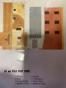 15/20MM WILD WEST TOWN - FULL COLOUR CARD KIT - PIREME PUBLISHING - Picture 1 of 1