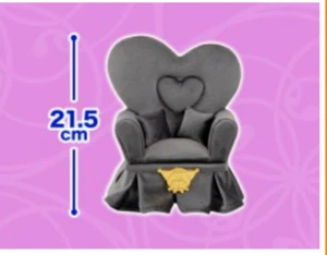 Sanrio Kuromi Armchair Jewelry Box with Mirror 8.5" Luxury Gray Sanrio US Seller - Picture 1 of 5