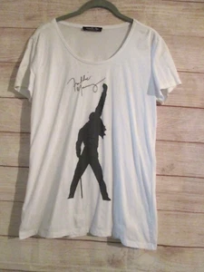 Queen Freddie Mercury Damen Large T-Shirt weiß Tee The Show Must Go on - Bild 1 von 3