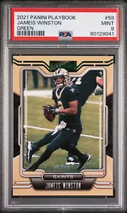 2021 PANINI PLAYBOOK 59 JAMEIS WINSTON GRÜN/10 PSA 9 - Bild 1 von 2