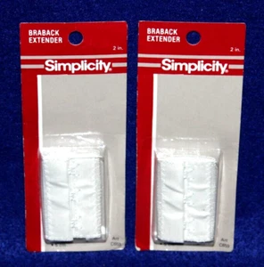 Simplicity BraBack Extender 2 In. White NEW Set of 2 - Picture 1 of 3