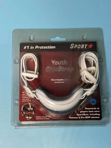 SportStar Youth Hurricane Gel ChinStrap Size Youth / Color White Brand New - Picture 1 of 2