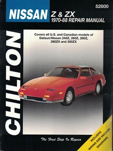 Chilton Repair Manual: Datsun/Nissan 240Z, 260Z, 280Z, 280ZX & 300ZX (1970-1988) - Picture 1 of 1