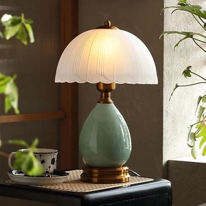Vintage Lampe Schlafzimmerlampen, 16" Mid Century Modern Tischlampen für Wohnzimmer - Bild 1 von 12