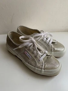 Superga Silber Glitzer Sneaker Gr. 36 zu Jeans Hose Rock Top Zustand - Bild 1 von 6