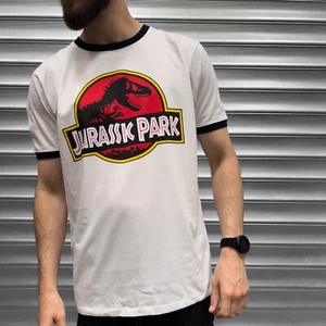 Jurassic Research Team Park T Shirt Movie Logo World IGEN Retro Mens ISLA Nublar - Picture 1 of 4