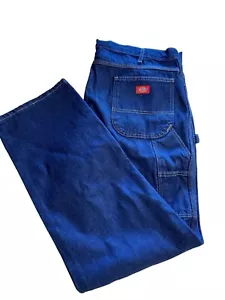 Dickies Carpenter Herrenjeans 42 x 34 dunkelblau HEAVY STIFF Arbeitshose 6 Taschen - Bild 1 von 13