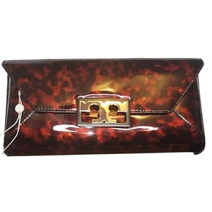 Neu mit Etikett Tory Burch Clutch Abendtasche Schildpatt Print Lackleder - mit Tasche - Bild 1 von 9