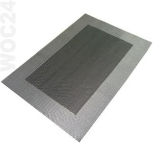 4x Tischset GRAU-SILBER Platzdeckchen Platzmatte Platzset abwaschbar Kunststoff - Bild 1 von 1