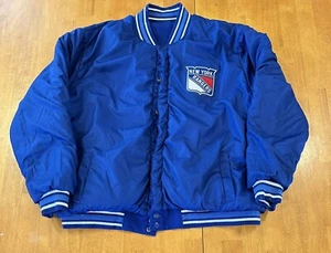 NHL New York Rangers JH Diseño Lana Reversible Chaqueta Bomber 2XL Jeff Hamilton - Imagen 1 de 10