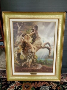GIUSEPPE ARMANI "The Embrace" Framed Wall Art Print COA Limited Edition 14/675 - Picture 1 of 9