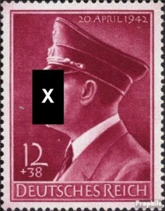 Briefmarken Deutsches Reich 1942 Mi 813y (kompl.Ausg.) waagerechte Gummiriffelun - Bild 1 von 1
