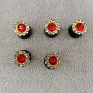 VERO ROSSO strass scarpe charms per scarpe braccialetti set di 5 Bling Luxury - Foto 1 di 6
