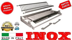 SCOLAPIATTI COLAPIATTI CON TELAIO DA 86 CM PER PENSILI DA 90 CM ACCIAIO INOX - Foto 1 di 1