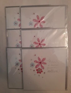 WH Smith Greeting Card Thanks A Bunch You Are One In A Million Greeting Card X6 - Picture 1 of 4
