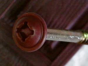 Vinyl Shutter screws Dinesol  Cranberry #008 [12 per package] Exterior - Picture 1 of 2
