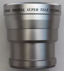 Bower Digital Super Tele 3 x 52mm Prime Lens Japan Wide Angle Screw Mount VGC - Picture 1 of 5