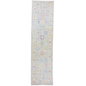 Hand-Knotted Peshawar Oushak Design Handmade Wool Rug (Size 2.7 X 9.9) Cwral-741 - Picture 1 of 9