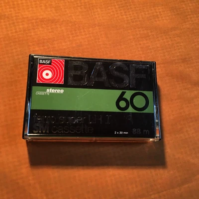 BASF ferro super LH I SM 60 Cassette,IEC I-Position,sehr guter Zustand,1977,rare - Image 1 of 4