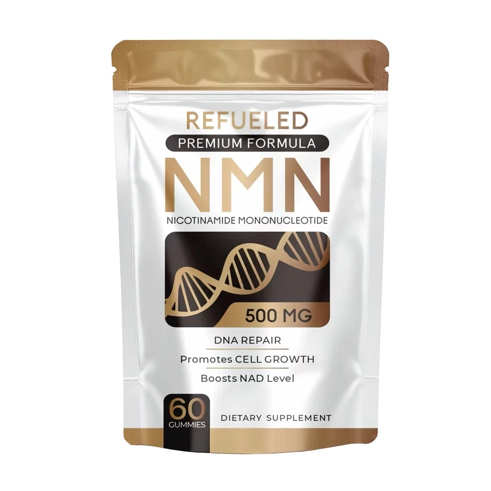 REFUELED NMN 60 Gummy's Anti-aging Antioxidant Supplement Health 500mg