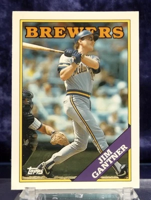 1988 Topps Tiffany #337 - Jim Gantner - Milwaukee Brewers - Near Mint - Image 1 of 2