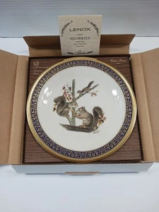VTG 79 LENOX BOEHM ANNUAL WOODLAND WILDLIFE SQUIRRELS COLLECTOR PLATE BOX LT ED - Picture 1 of 6