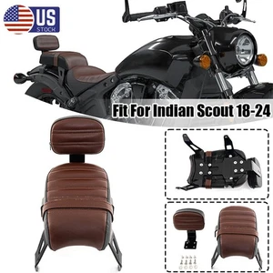 Respaldo de asiento trasero de pasajero estadounidense barra Sissy para Indian Scout Bobber Sixty 2018-24 - Imagen 1 de 14