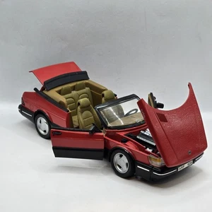 Anson 1/18 Scale Saab 900 Turbo Cabriolet Red Diecast Model - Picture 1 of 8