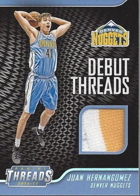 2016-17 Panini Threads Debut Threads Prime #27 Juan Hernangomez Jersey /25 BSK - Image 1 of 2