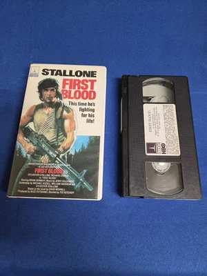 RARE 1982 White First Blood Thorn EMI Video Clamshell VHS Rambo Stallone - Image 1 of 3
