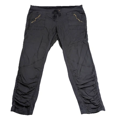 XCVI Drawstring Pants Ruched Legs Zip Pockets Womens Plus 2X Cotton Stretch USA - Image 1 of 4