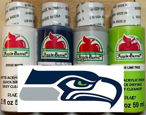 Acrylic Paint Set inspired by the NFL Seattle Seahawks Team & Logo Colors - Picture 1 of 3