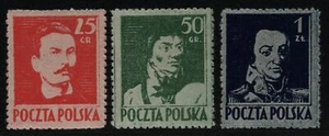 Polen 1944 - Mi-Nr. 380-382 (*) - ohne Gummi verausgabt - Bild 1 von 2