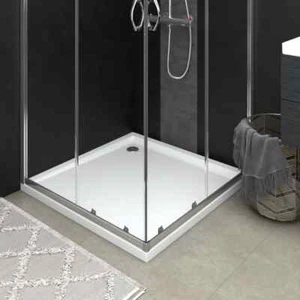 vidaXL Square ABS Shower Base Tray White 80x80 cm - Picture 1 of 7