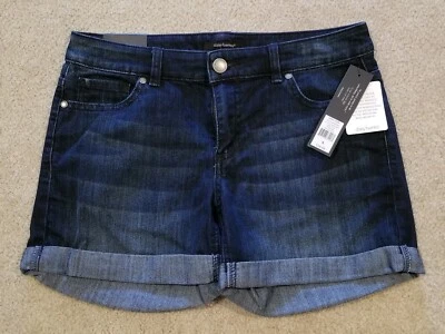 Pantalones cortos de jean Daisy Fuentes tiro medio con puños talla 4 Foto 1 de 4