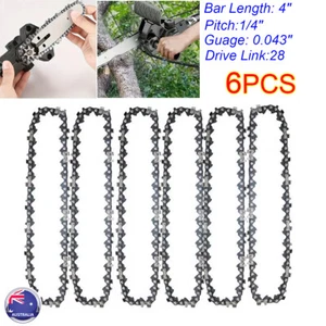 6x 4" Inch Chainsaw Chain Saw 1/4 043 28DL for Stihl GTA 26 Cordless Wood Cutter - Picture 1 of 7