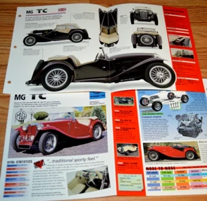 1949 MG TC Spec Info Poster Original Brochure Specs Info Vintage 49 - Picture 1 of 1