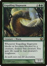 Engulfing Slagwurm - Foil Scars of Mirrodin MP MTG