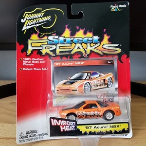 Johnny Lightning 1997 Acura NSX Street Freaks Import Heat Diecast 1:64 Orange - Picture 1 of 8