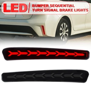 2X LED Rear Bumper Reflector Tail Brake Lights For Toyota Corolla Sedan 2020-23 - Picture 1 of 15