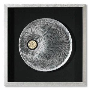 81161 Bild Pandorra mit silbernem Rahmen 60 x 60 x 6cm Glas und Holz - Bild 1 von 5