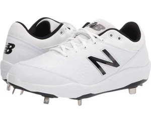 NEW New Balance Men's L3000V5 L3000SW5 V5 Metal Low Baseball Cleats White Sz 8.5 - Picture 1 of 8