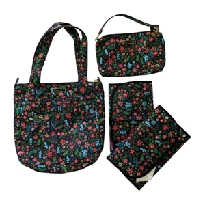 JU-JU-BE DISNEY Mickey & Minnie Floral Super Be Tote Hobo Bag Set 4 Pcs Jujube - Picture 1 of 6