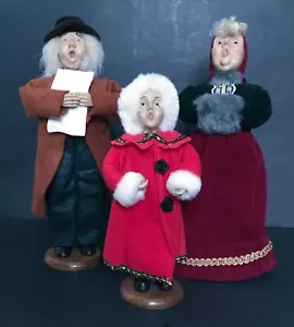 Villancicos de Navidad de cara dura de colección figuras familiares victorianas dickensianas invierno - Imagen 1 de 8
