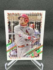 2021 Topps Holiday DYLAN CARLSON Rookie SSP LIGHTS Armsleeve Variation #HW106 - Picture 1 of 3