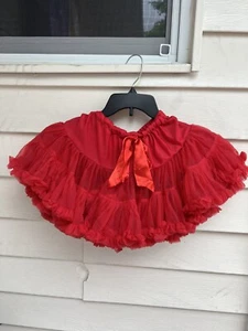 Tortoise And Rabbit Girls Red Tulle Tutu Skirt Size L - Picture 1 of 8