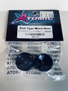 Atomic Mini Z Dish Type Wheel-Rear (0 Offset) Black AR-117 - Picture 1 of 2
