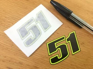 Michele Pirro Race Number 51 - (Very Small Pair) - UK SELLER - Picture 1 of 1