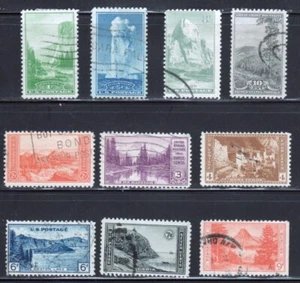 SELLOS DE EE. UU. #740-749 --- JUEGO DE PARQUES -- 1934 - USADO - Imagen 1 de 3